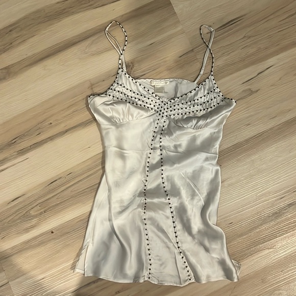 COPY - Gold Hawk 100% silk studded cami top, size Small in moonbeam - Picture 1 of 1